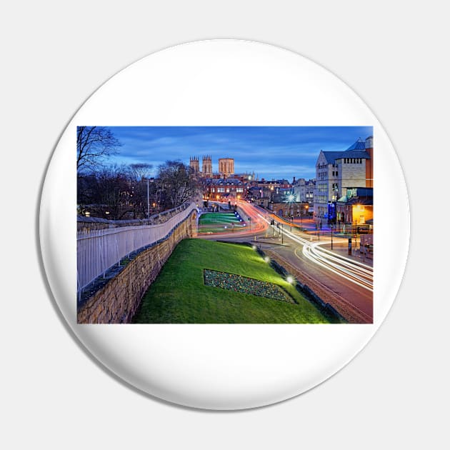 York City Wall & Minster at Night Pin by galpinimages