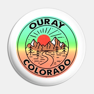 Ouray Colorado 4 x 4 ATV Hot Springs San Juan Mountains Pin