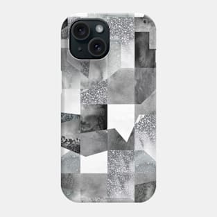 Pocket - COLLAGE TEXTURE SHAPES BLACK Phone Case