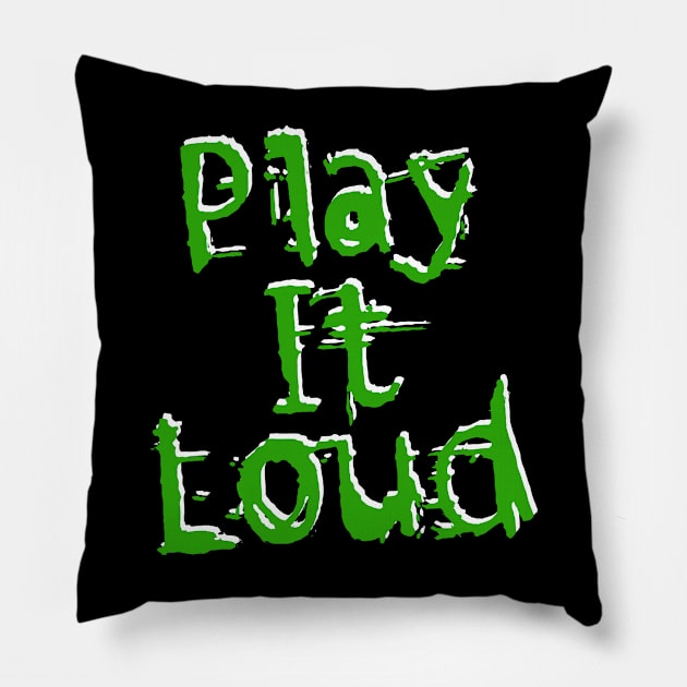 Nintendo "Play It Loud" Green LG Logo Pillow by RoboChop