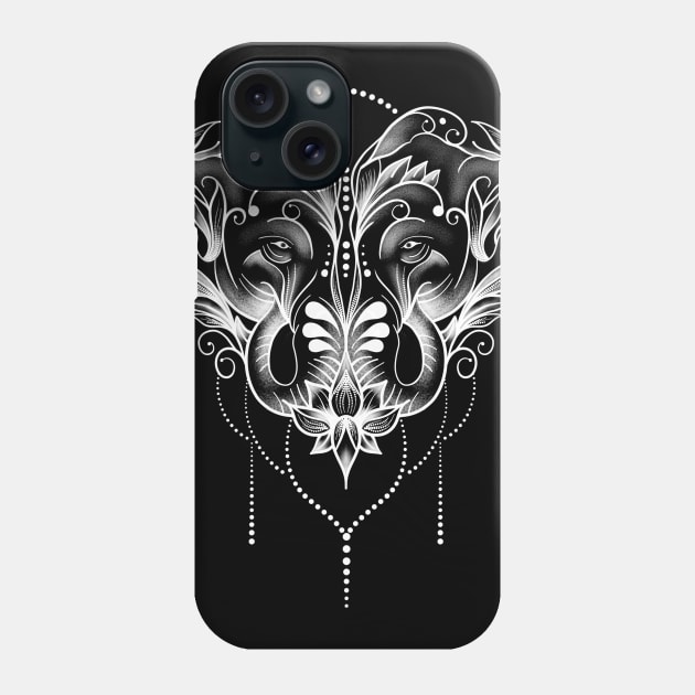 Elephants Phone Case by Fabio Galuppi Ink