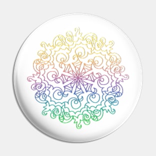 rainbow gentle mandala Pin