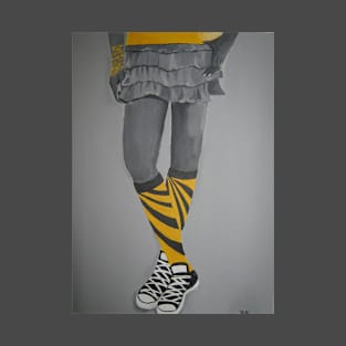 yellow skirt knee socks T-Shirt