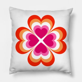 Lesbian clover hearts Pillow