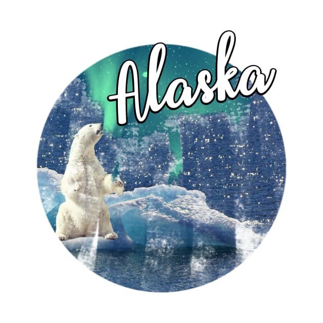 Alaska Northern Aurora Lights Polar Bear Viewing Vacation by Little Duck Designs