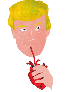 Donald Trump drinking blood Magnet