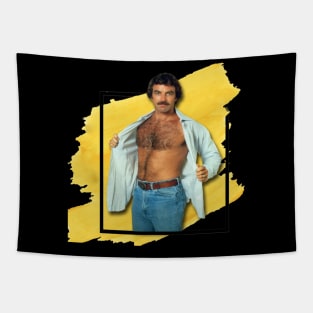 Tom Selleck//Yellow Splash Tapestry