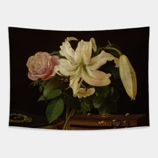 Still Life On A Lady’s Worktable by Ferdinand von Wright Tapestry