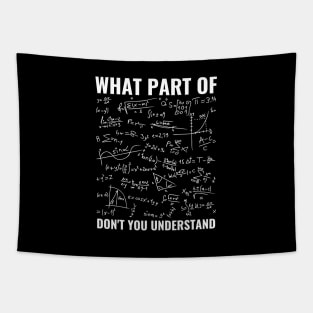 What Part Of Don't You Understand Funny Math Teacher Shirt, Mathematicians Gift, Students Shirt, Math Majors, Geeks Nerds Tapestry