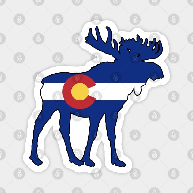 Colorado Flag Moose Magnet by esskay1000