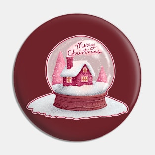 Snow Globe Merry Christmas Pin