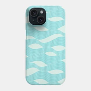 Tennis net with blue pool sea glass waves pattern Phone Case