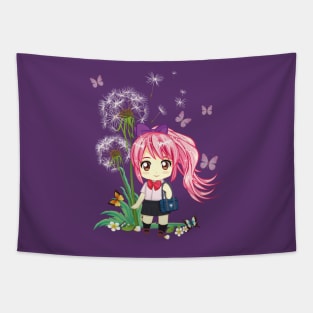 butterfly girl Tapestry