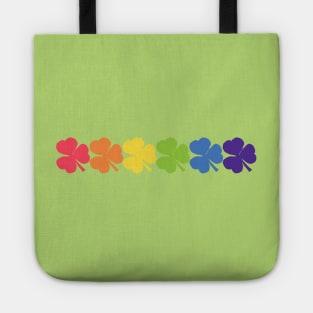 Six Rainbow Colored Shamrocks for St Patricks Day Tote