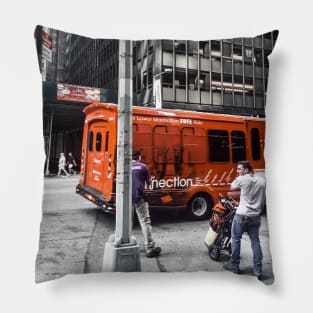 Water Street, Manhattan, New York City Pillow