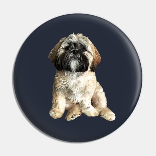 Shih Tzu Adorable Puppy Dog Pin