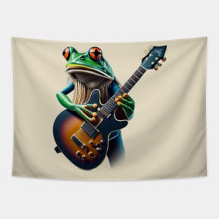 Frog Guitar Tapestry