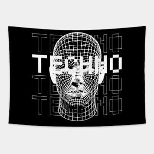 techno head Tapestry