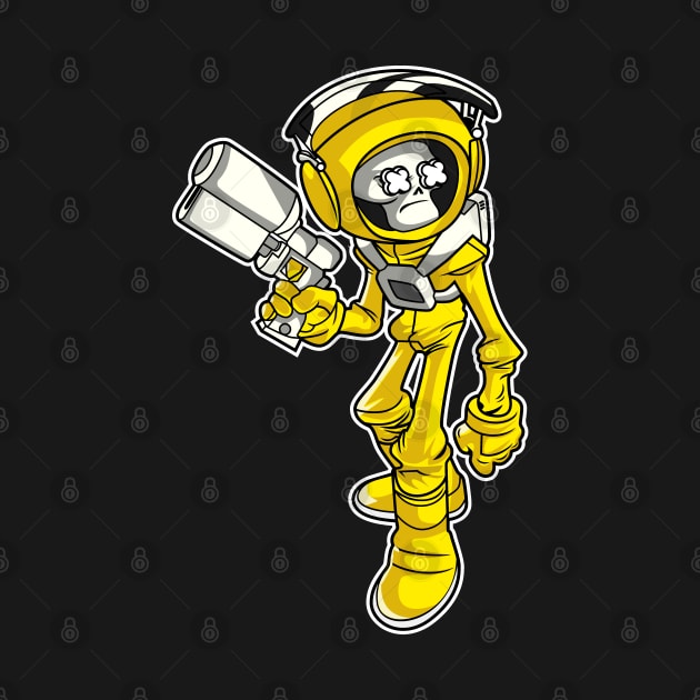 Yellow Skeleton Astronaut by Mecha Design by MechaRon