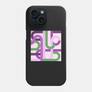 purple geometric pattern abstract Phone Case