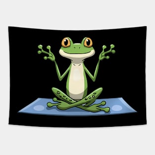 Frog practicing yoga Tapestry