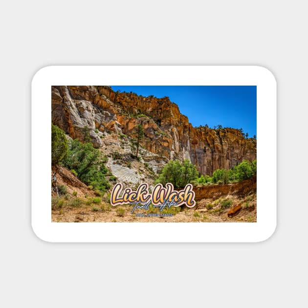 Lick Wash Trail Hike Magnet by Gestalt Imagery