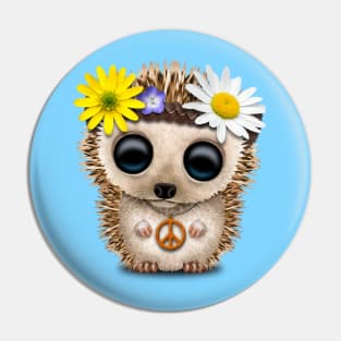 Cute Baby Hedgehog Hippie Pin