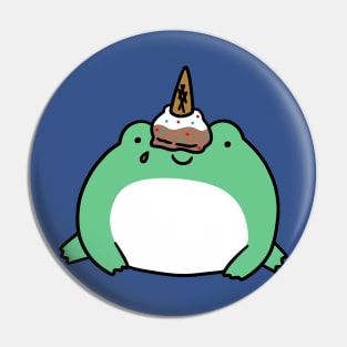 Upside Down Icecream Cone Frog Pin