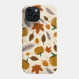 Autumn Leaves Pumpkin Pattern Phone Case