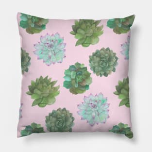 Watercolor Cactus Neck Gator Succulant Pillow