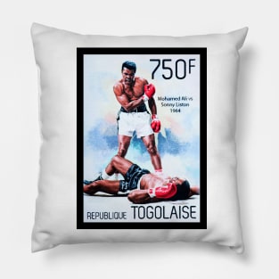 Muhammad Ali Postage Stamp Pillow