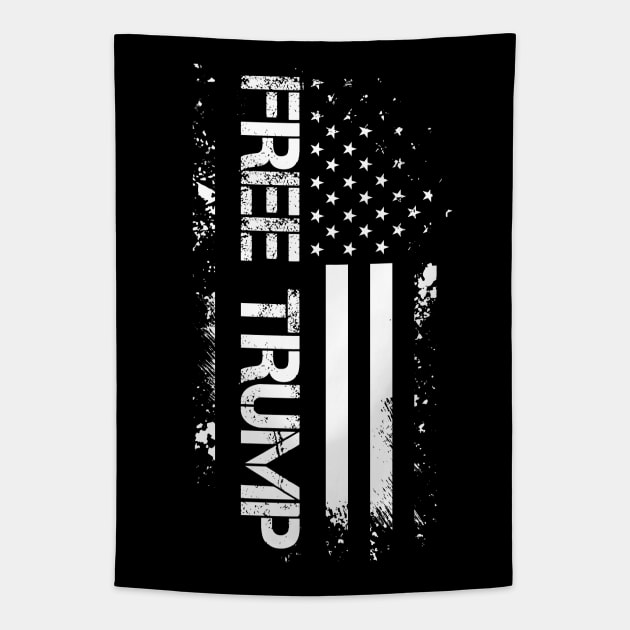 Free Trump, black Tapestry by Traditional-pct