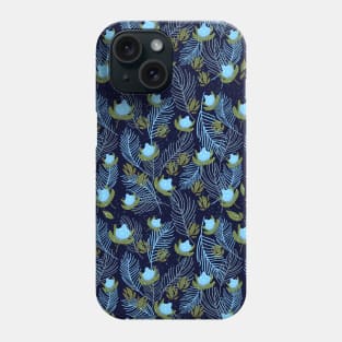 Blue flowers pattern Phone Case