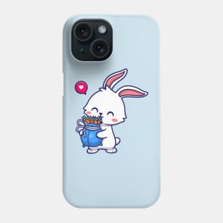 Cute Rabbit Holding Carrot Cartoon Phone Case