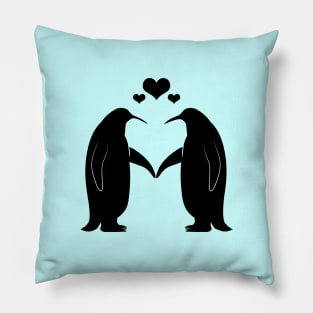 Penguins in Love Pillow