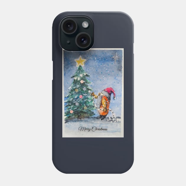 I'm Dreaming of a Gnome Christmas Phone Case by WatercolorArteest