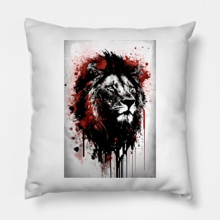 Lion Ink Painting Pillow