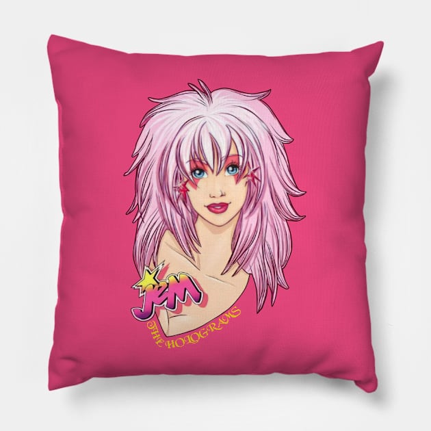 Jem and the holograms t-shirt Pillow by Kutu beras 