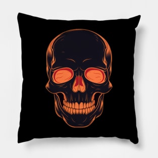 Black Red Skull Pillow