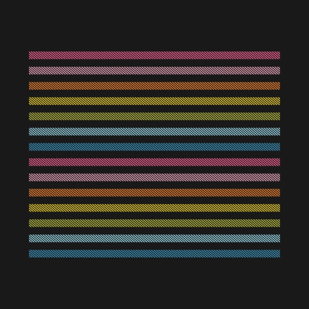 Pretty Rainbow Striped Multicolor Stripes by GDCdesigns