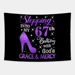 Stepping Into My 67th Birthday With God's Grace & Mercy Bday Tapestry