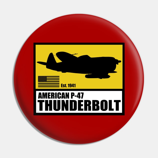 P-47 Thunderbolt Pin by Tailgunnerstudios