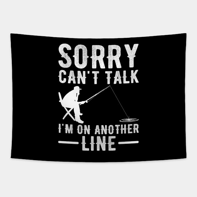 sorry cant talk im on another line Tapestry by DragonTees