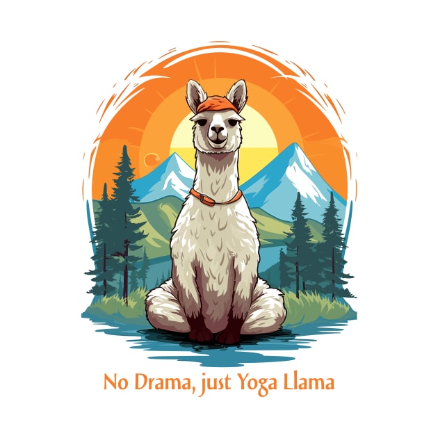 No Drama Just Yoga Llama | Unisex Tshirt | Llama Meditation | Nice Gift For All Yoga Lovers by Indigo Lake