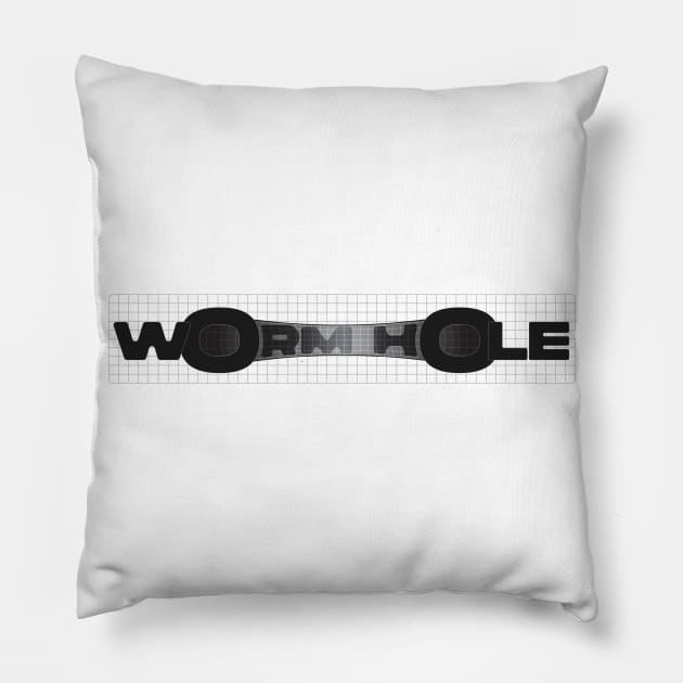 Wormhole Black Version Pillow by delaraujoart