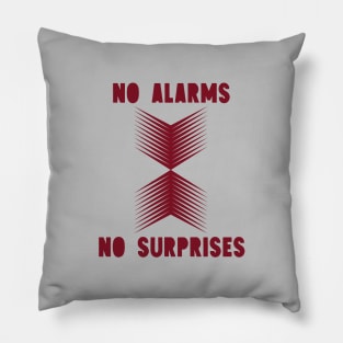 No Surprises, burgundy Pillow