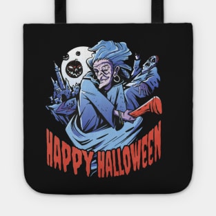 Scary Halloween Witch Tote