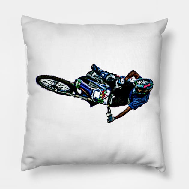 motocross Pillow by rickylabellevie