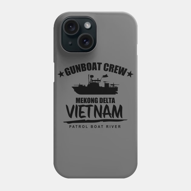 Gunboat Crew Mekong Delta Vietnam (subdued) Phone Case by TCP