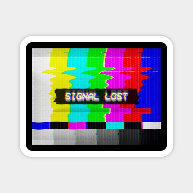 VHS Glitch - Signal Lost Magnet by forge22